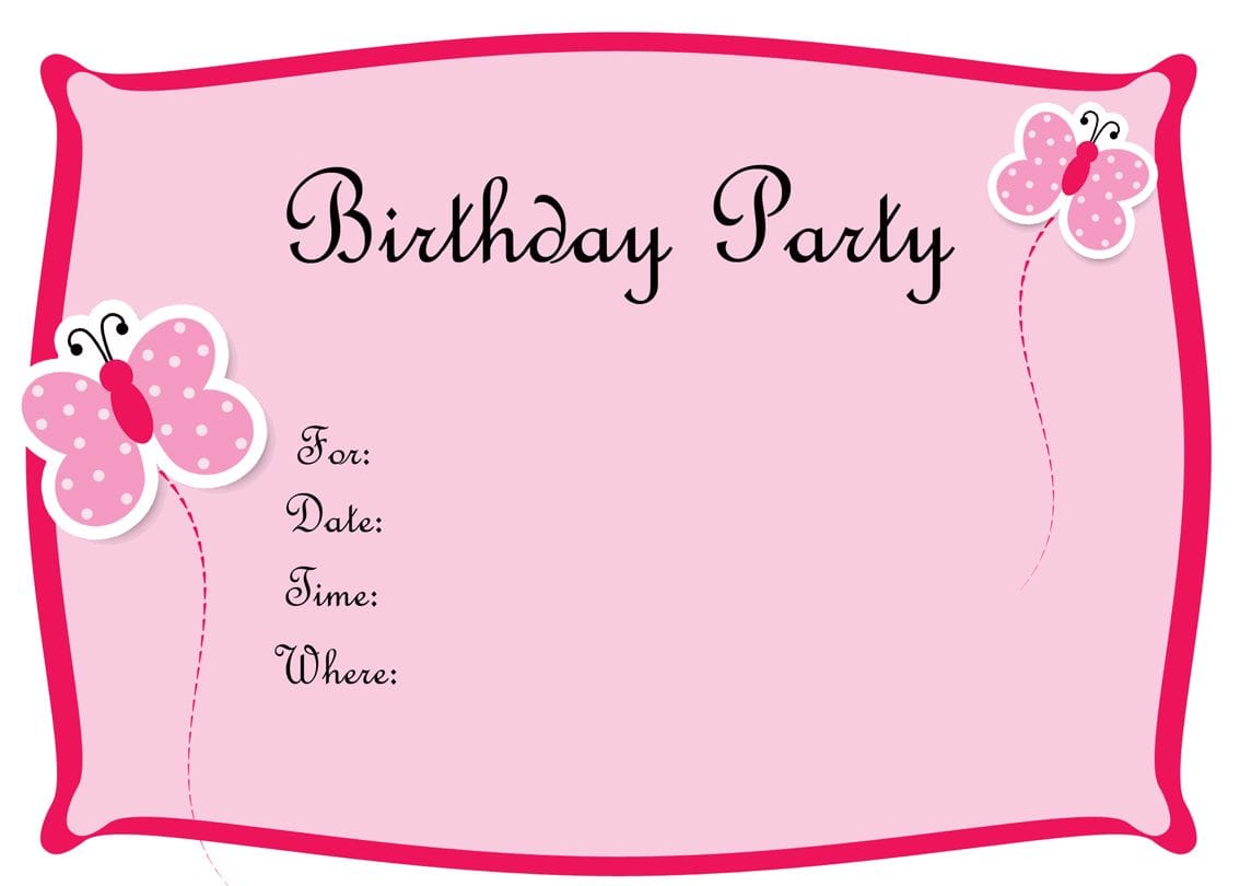 Free Printable Birthday Invitation Template