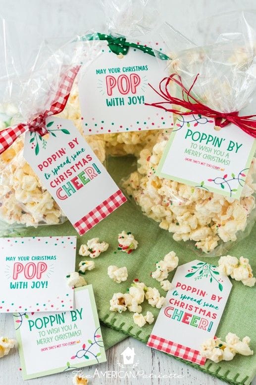 Free Printable Christmas Popcorn Gift Tags (SO CUTE!)