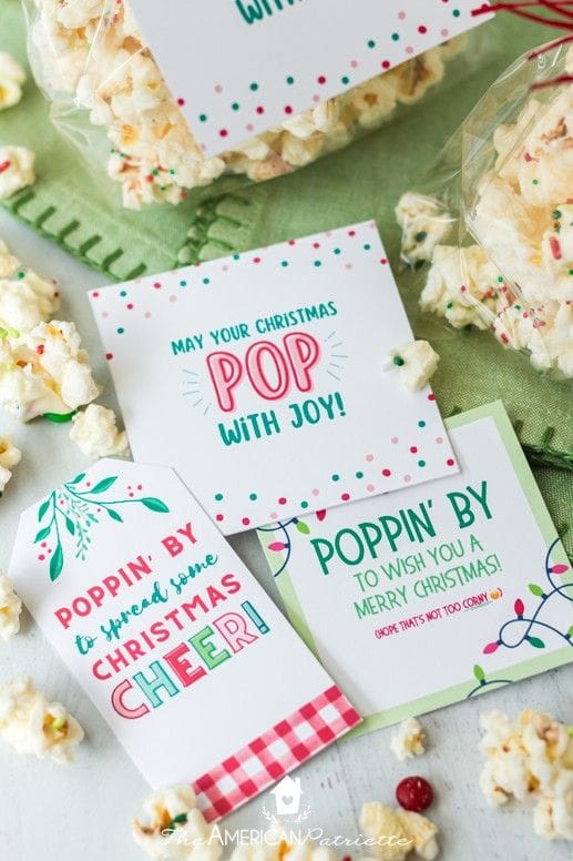 Free Printable Christmas Popcorn Gift Tags (SO CUTE!)