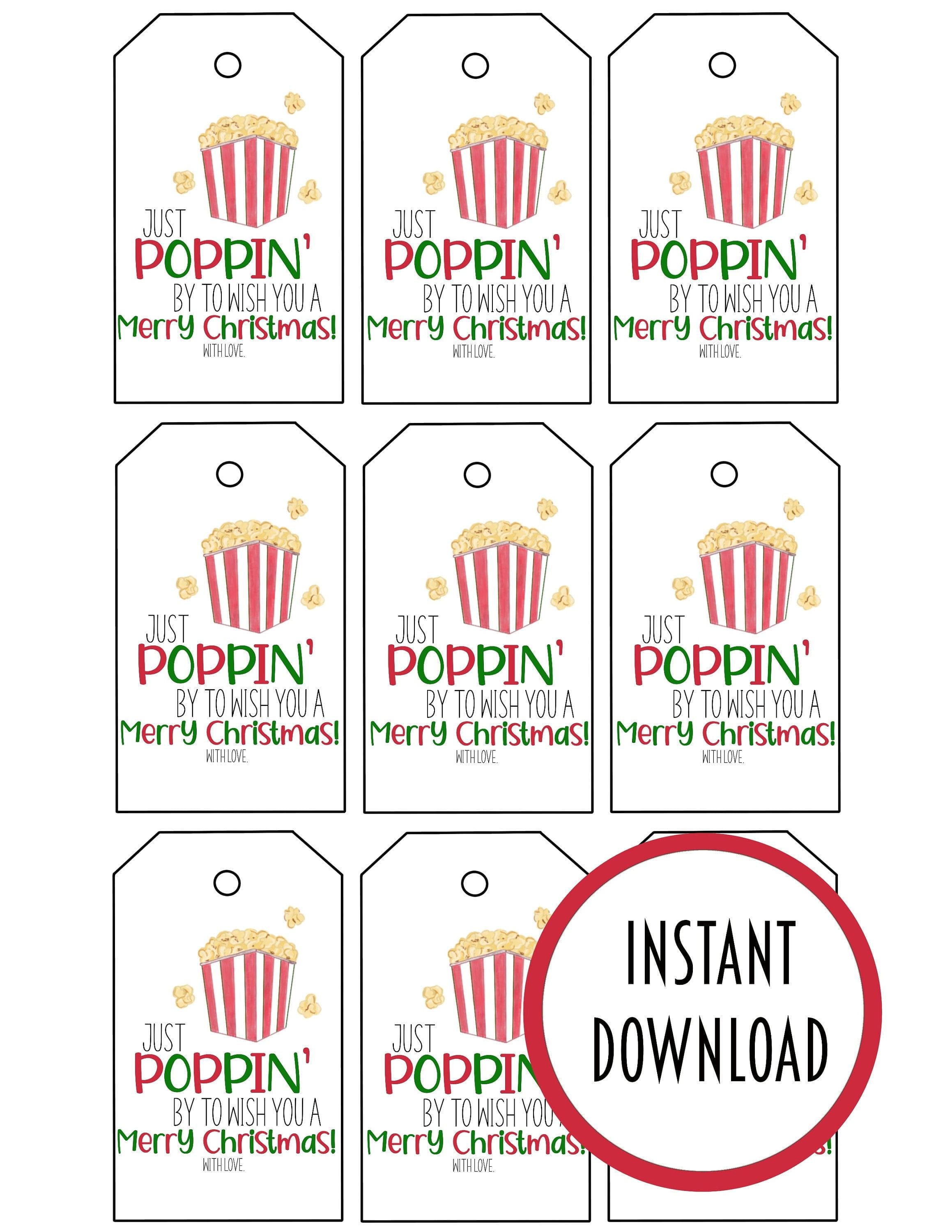 Free Printable Popcorn Gift Tags