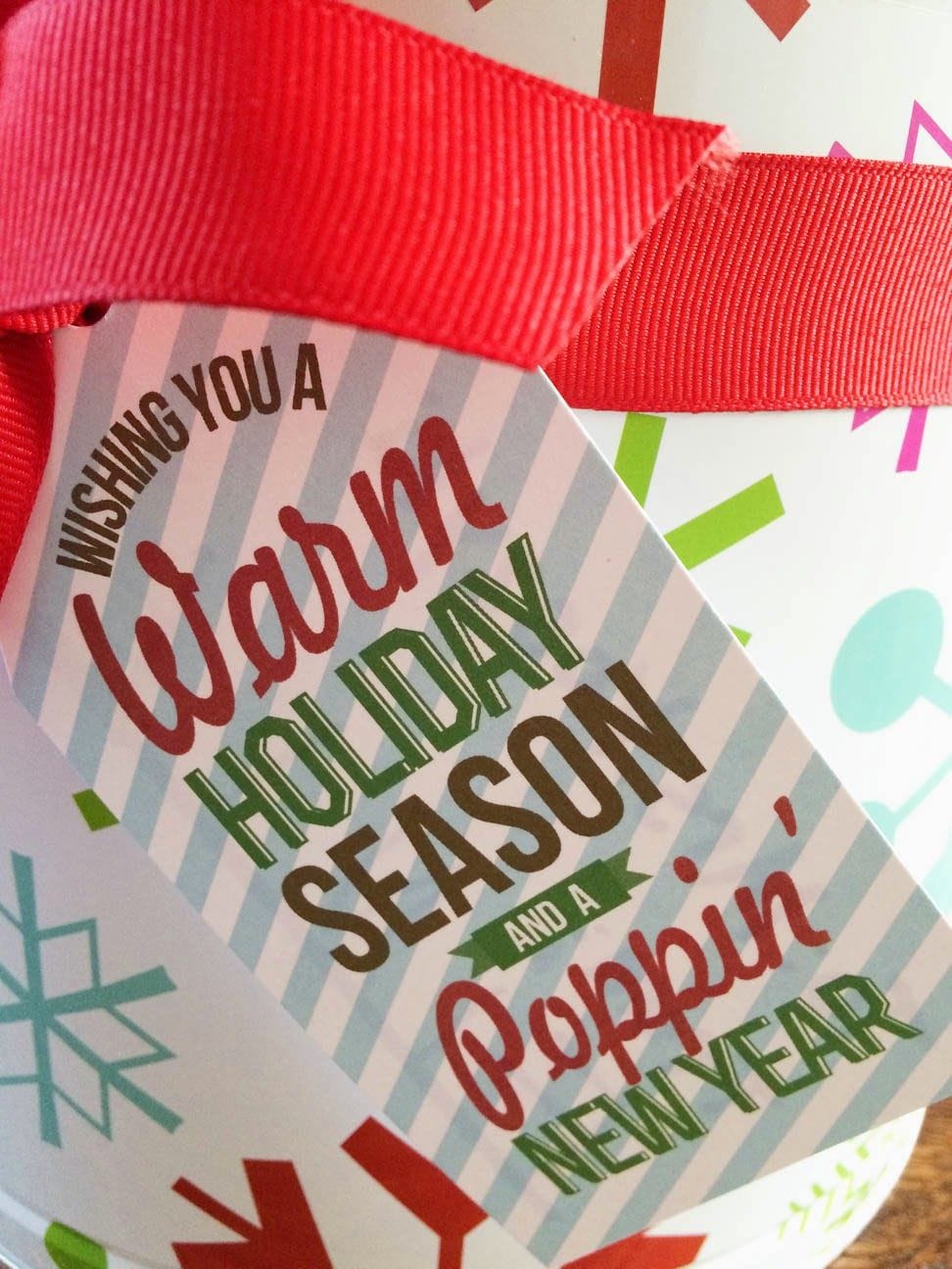 Nellie Design: Free Printable! Popcorn Holiday Gift Tag