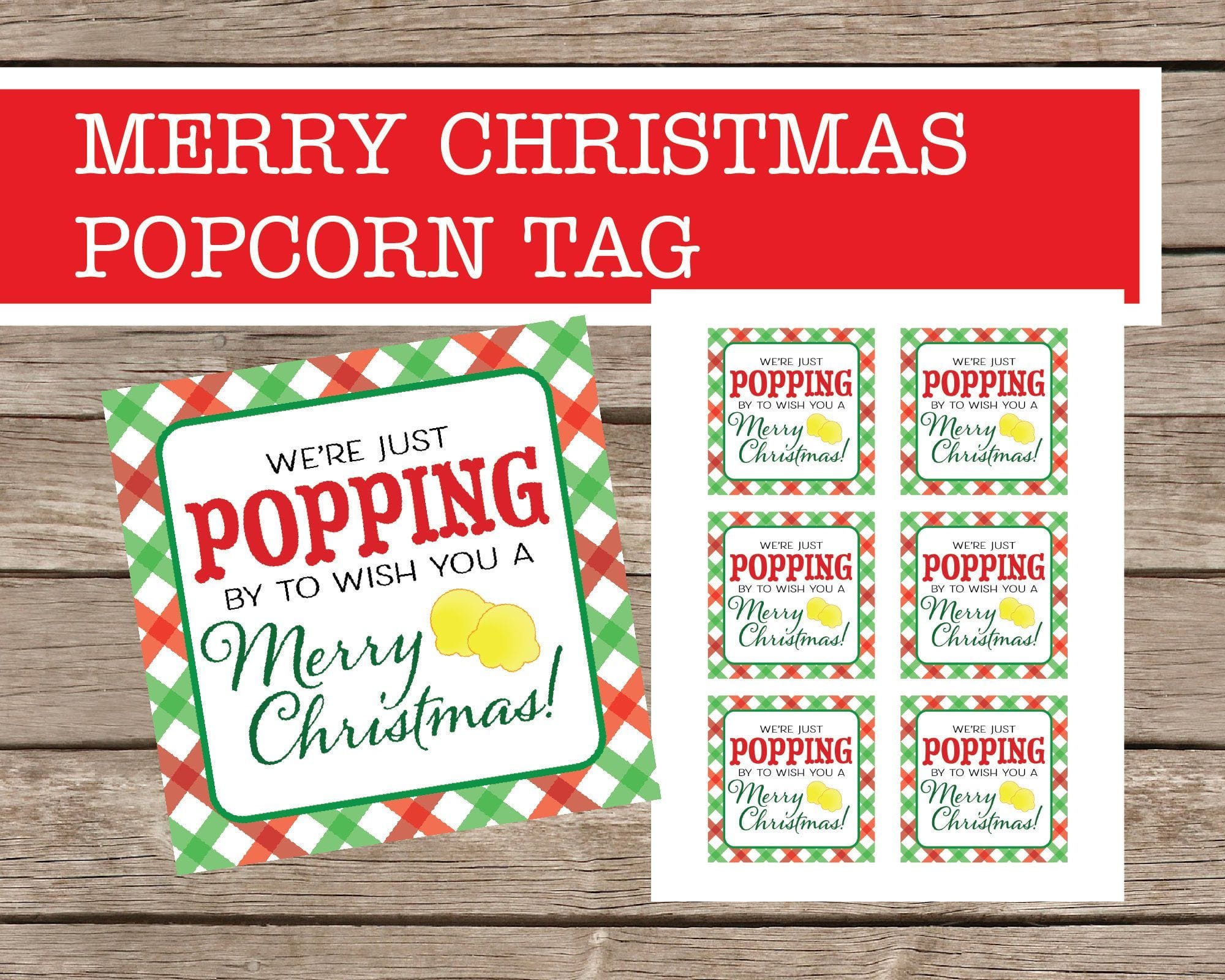 Free Printable Popcorn Gift Tags