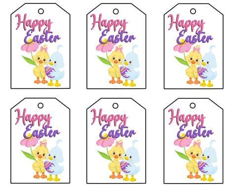 6 Adorable FREE Printable Easter Gift Tags