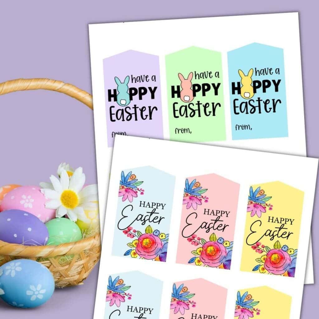 6 Adorable FREE Printable Easter Gift Tags