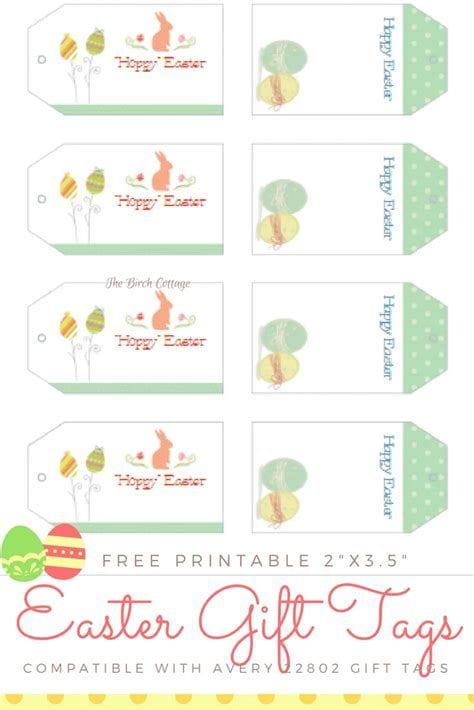 Free Cute Printable Easter Gift Tags