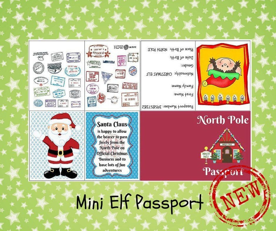 Christmas Elf Passport Printable Elf Passport Elf Printable