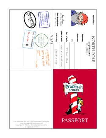 Elf Passport (printable) from the North Pole