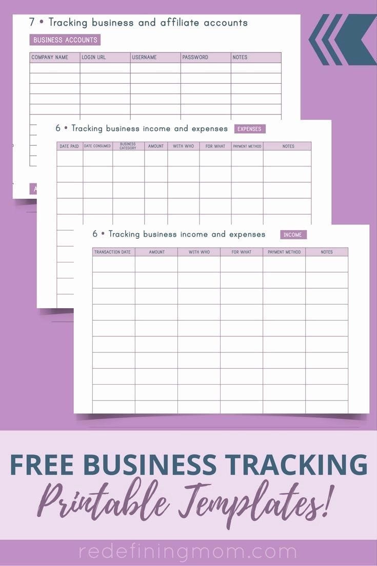 Free Business forms Templates Luxury Free Business Tracking Printable