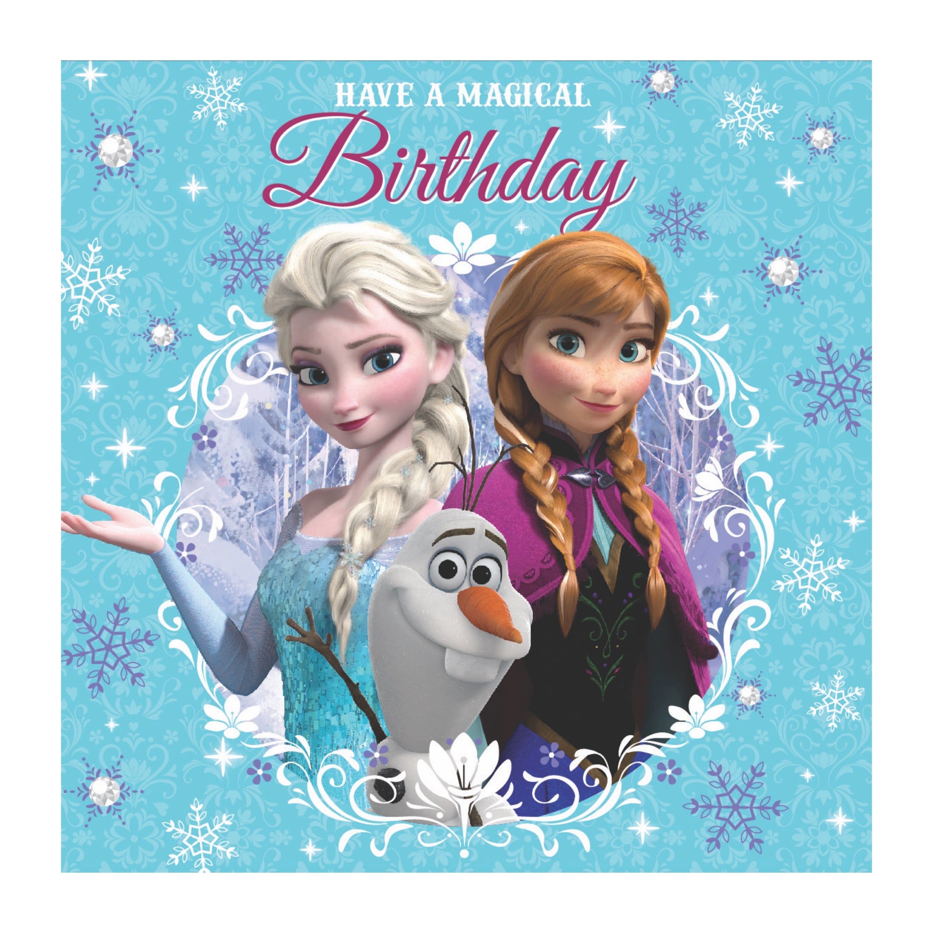 frozen birthday card template