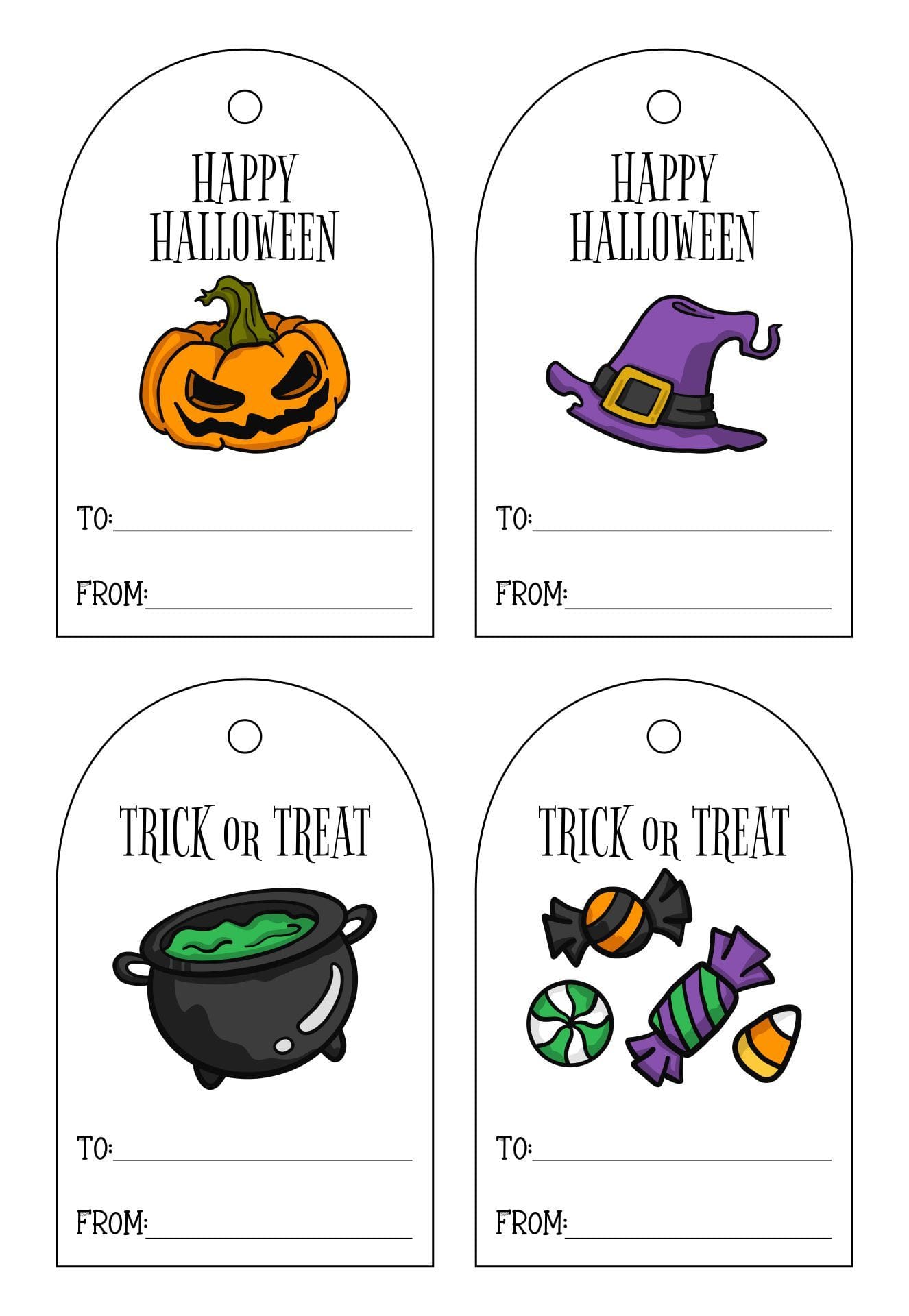 Halloween Gift Tags Free Printable