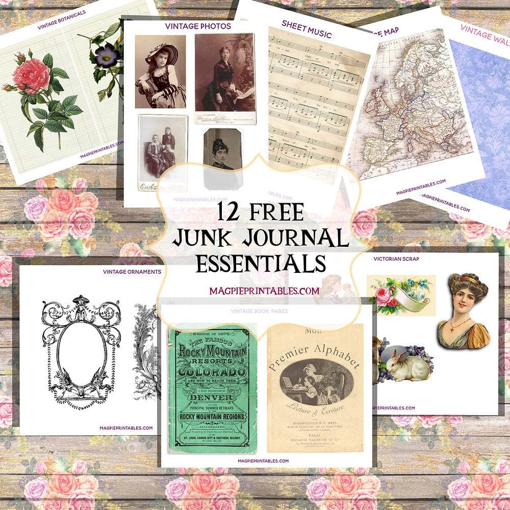 40+ Free Vintage Junk Journal Printables Creative ArtnSoul