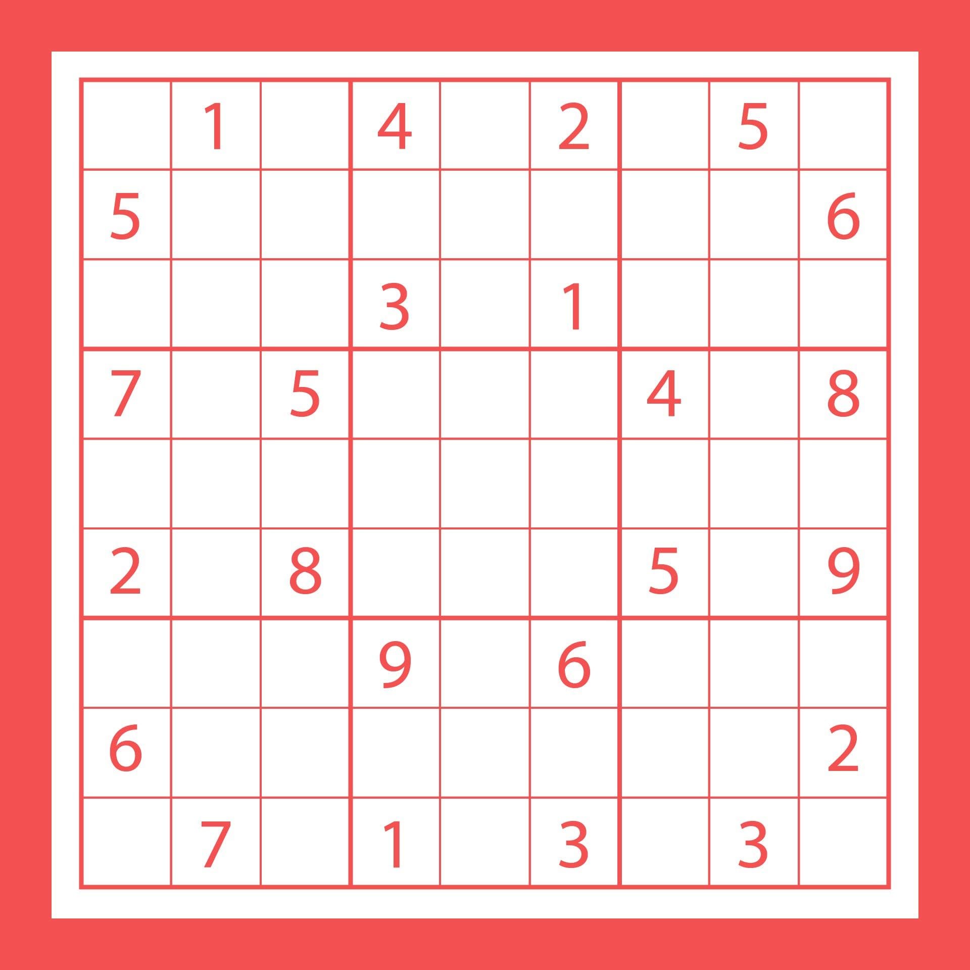 Free Printable Large Print Sudoku Puzzles