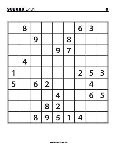 Printable Large Print Sudoku Puzzles