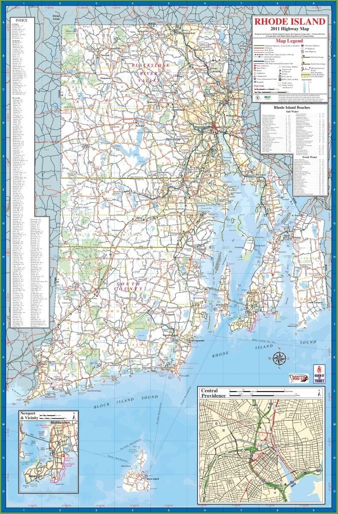 Free Printable Map of Rhode Island and 20 Fun Facts About Rhode Island