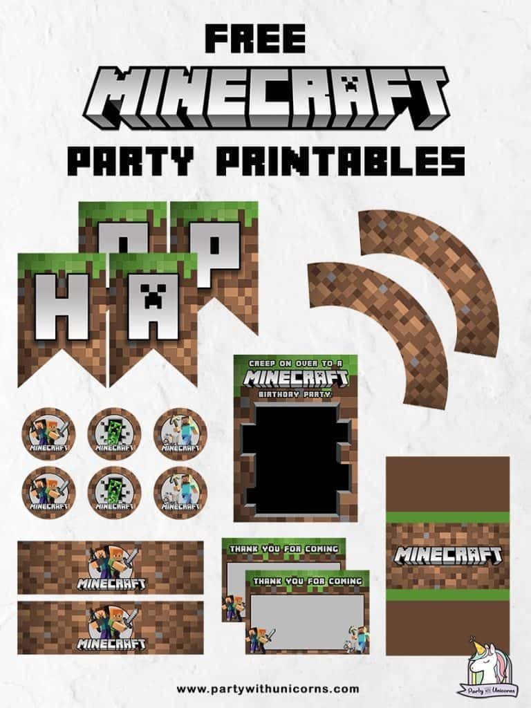 Minecraft Birthday Party with Free Printables