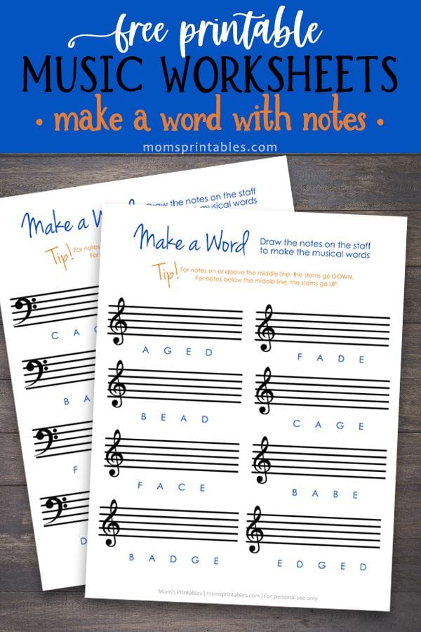 Fun Music Worksheets For Kids