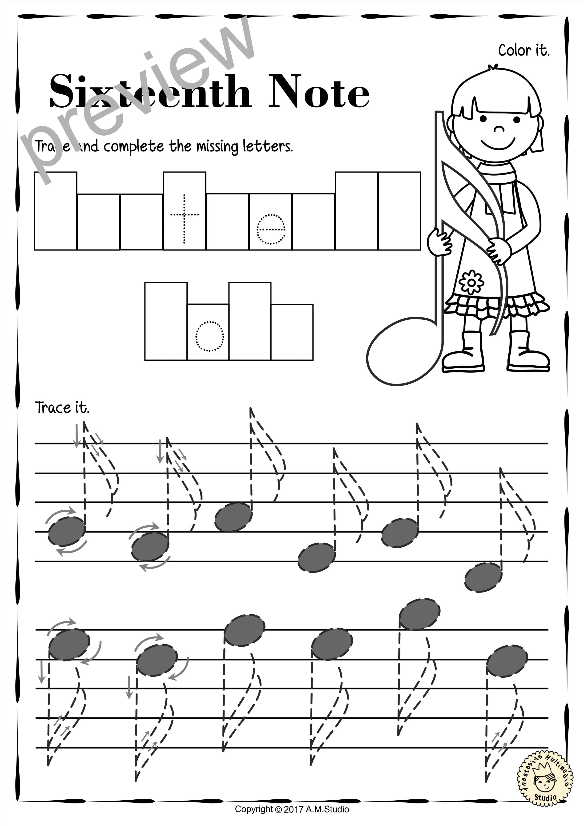 Free Printable Music Worksheets