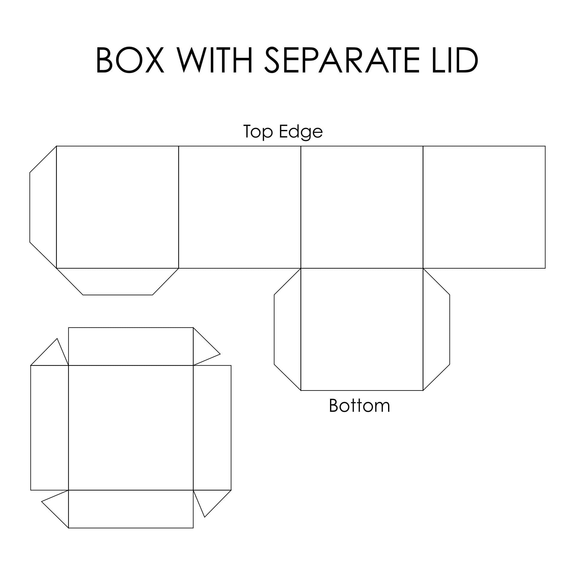 Gift Box With Lid Template