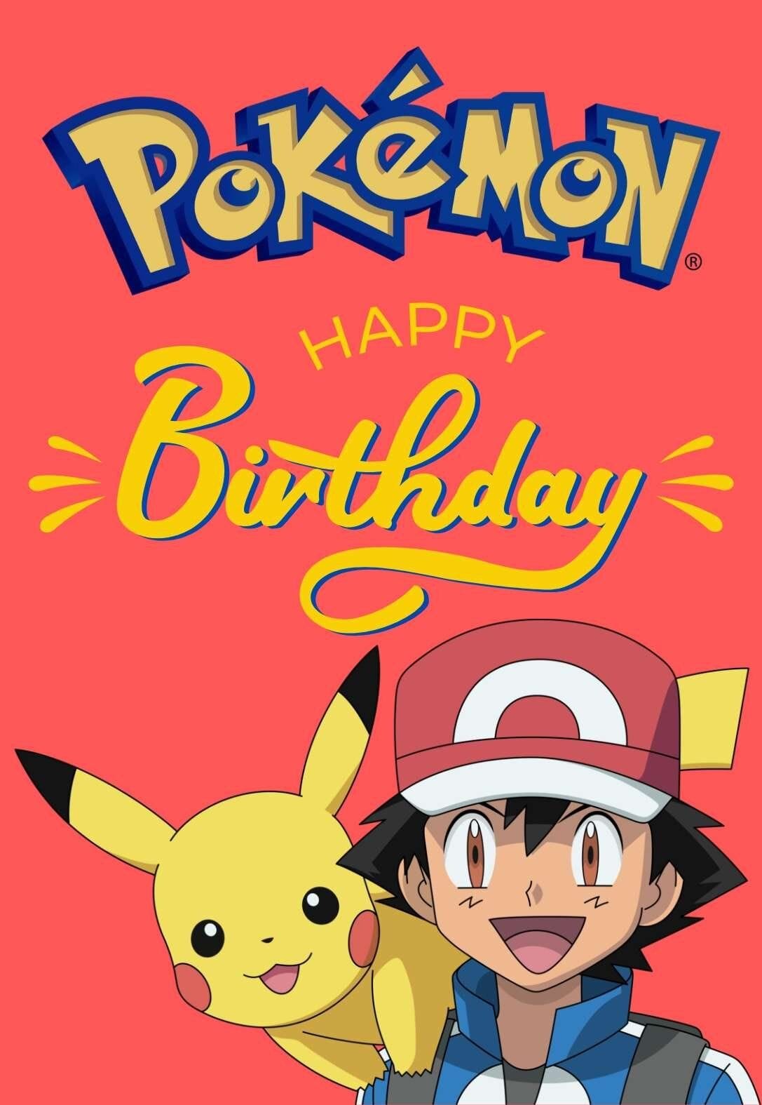 Pikachu Printable Birthday Cards PRINTBIRTHDAY