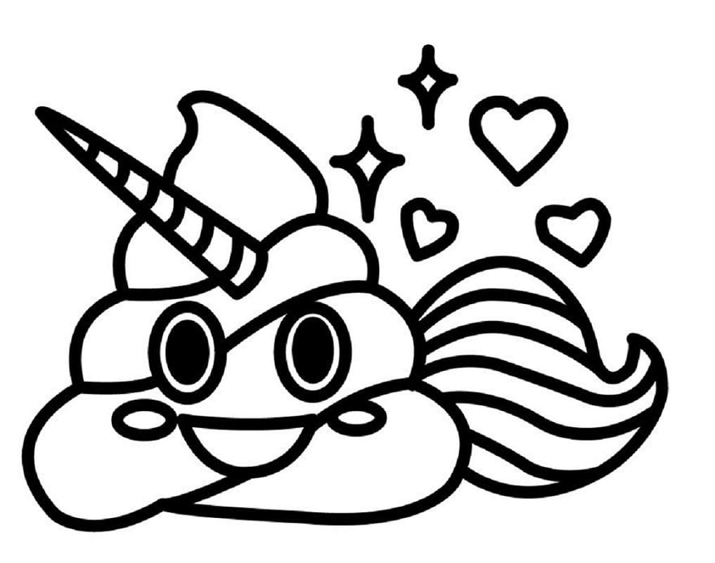 Poo Emoji Coloring Pages