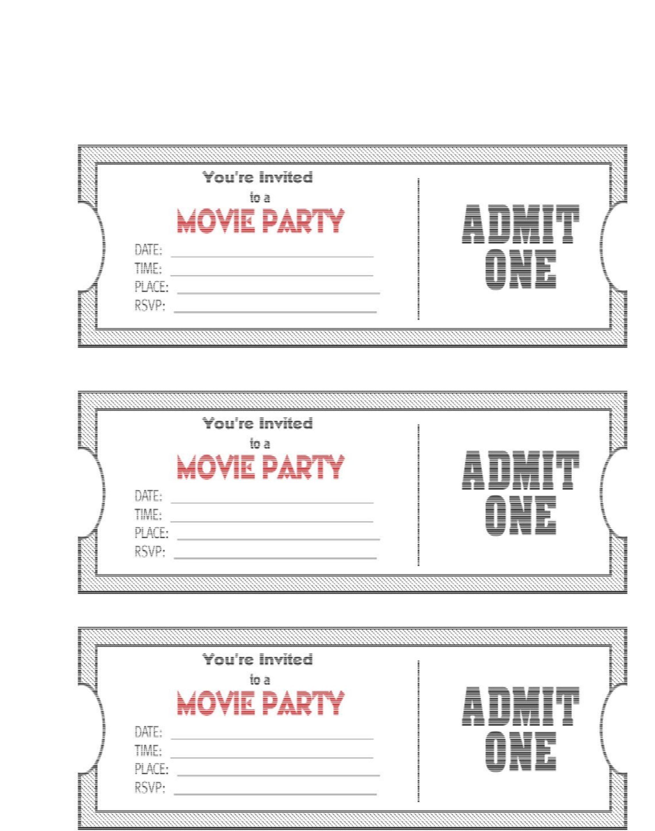 Free Printable Raffle Ticket Templates