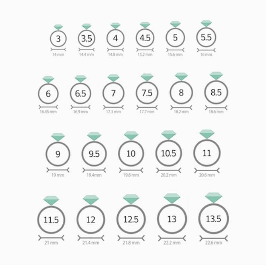 Free Printable Ring Sizer Strip And Size Chart PDF