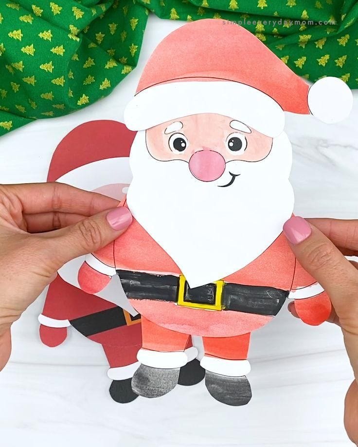 Printable Santa Craft For Kids [Free Template] Story