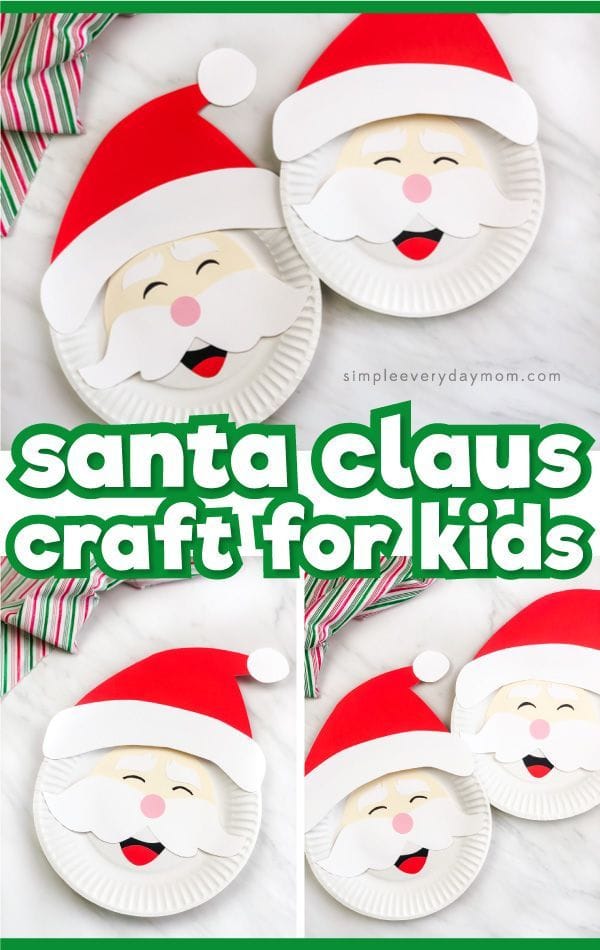 Paper Plate Santa Craft For Kids [FREE Template]