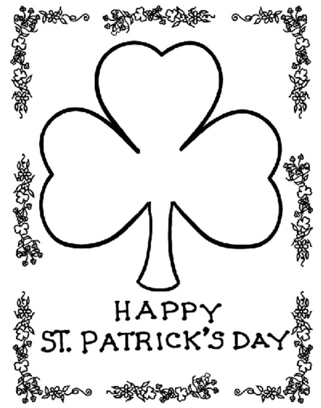 Printable Shamrock Coloring Pages