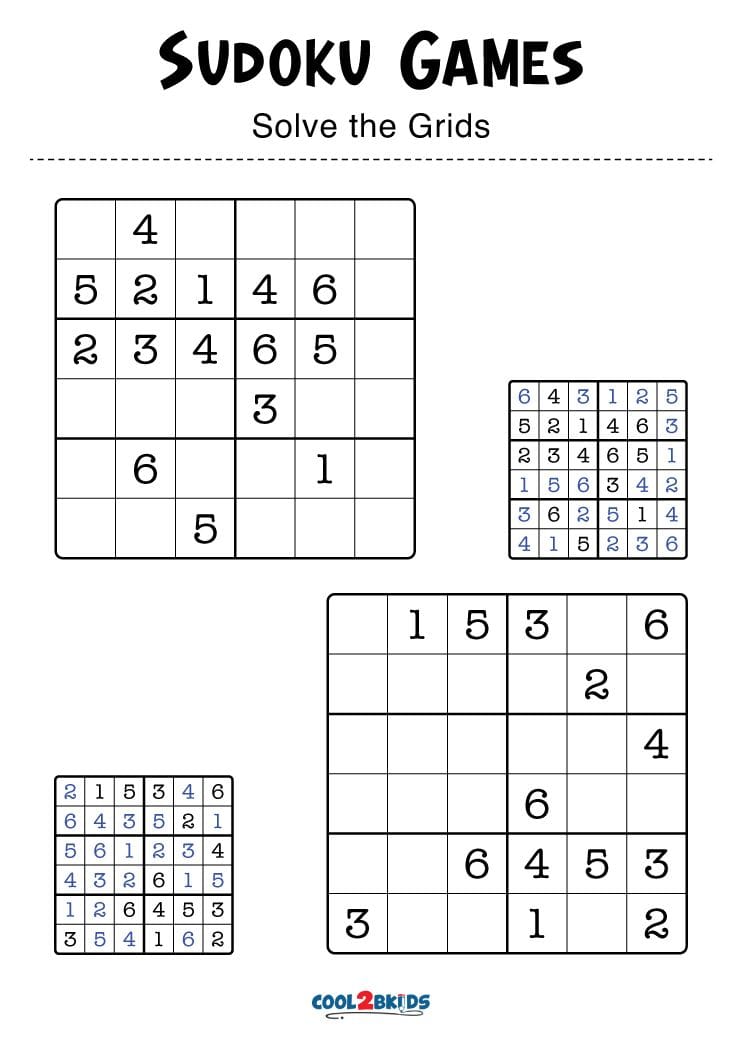 Sudoku Puzzles To Print