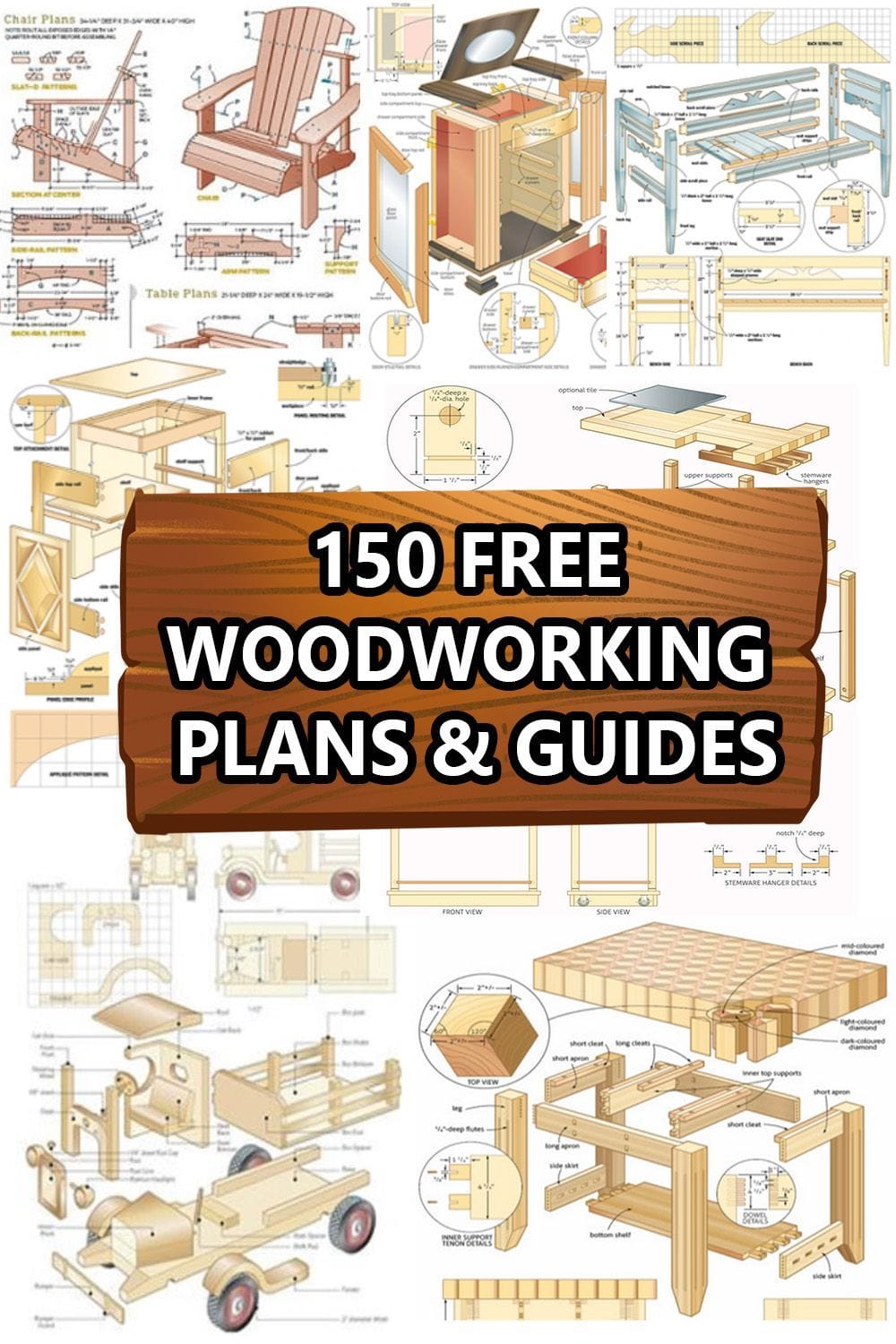 100+ FREE Woodworking Plans