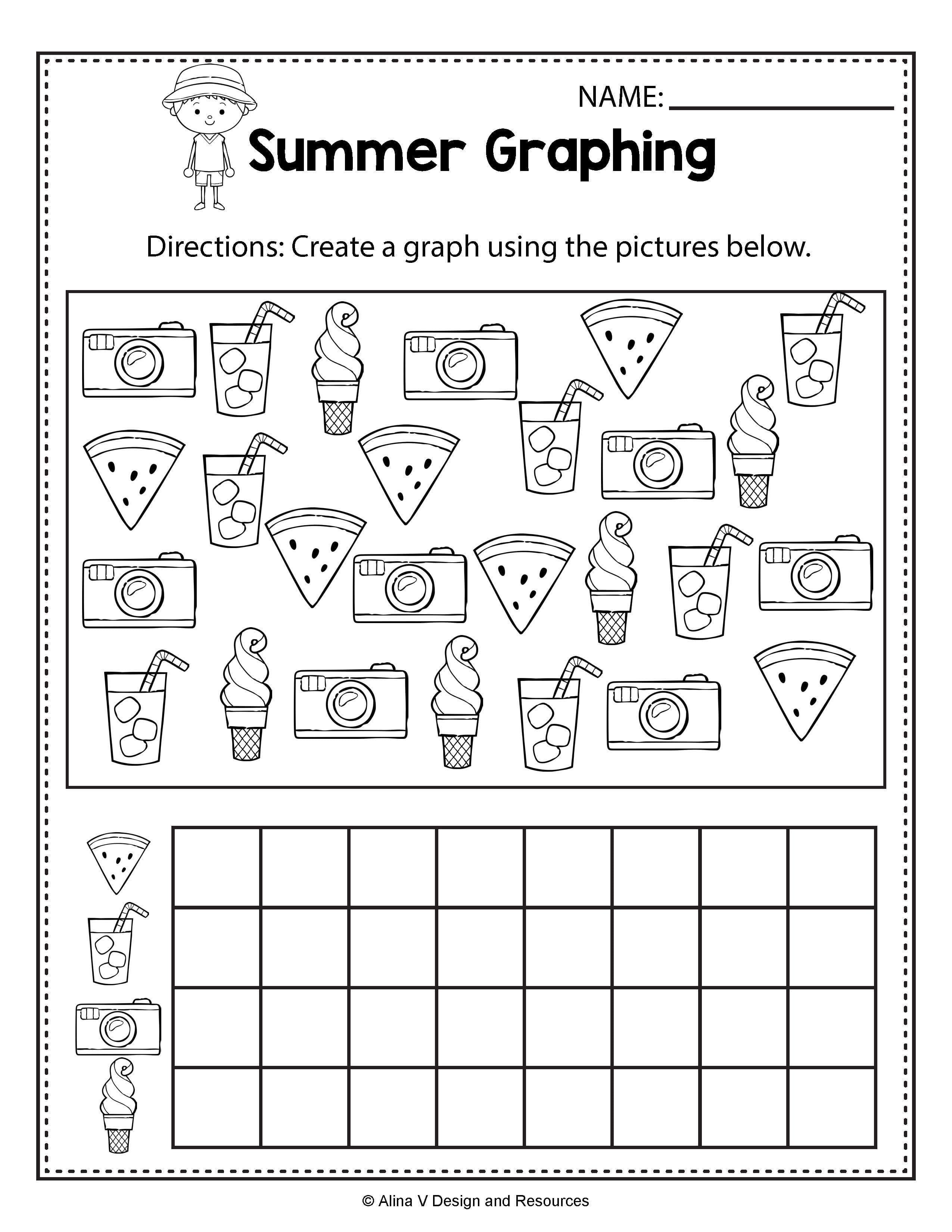 FREE Printable Summer Math Worksheets for Preschool