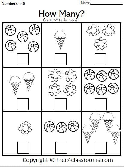 Free Printable Summer Math Worksheet