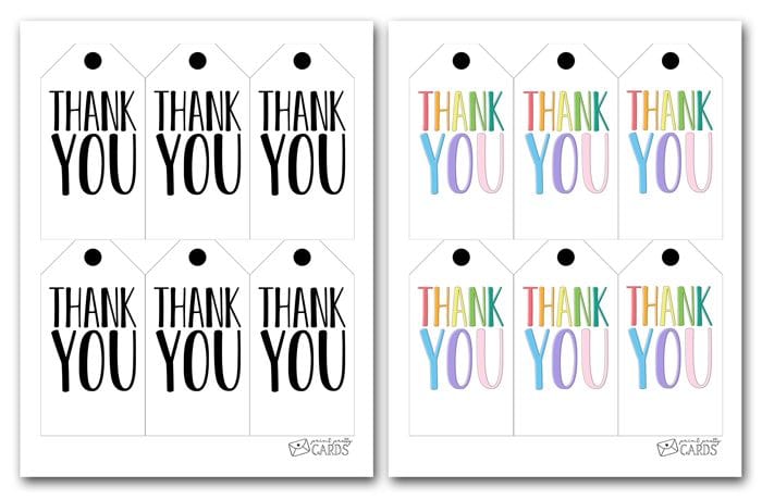 Free Printable Thank You Tags