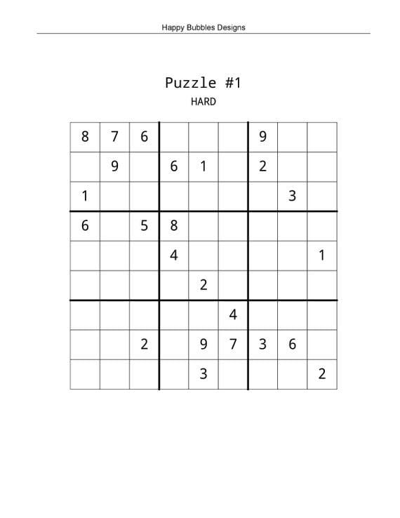 Free Printable Sudoku With Answers