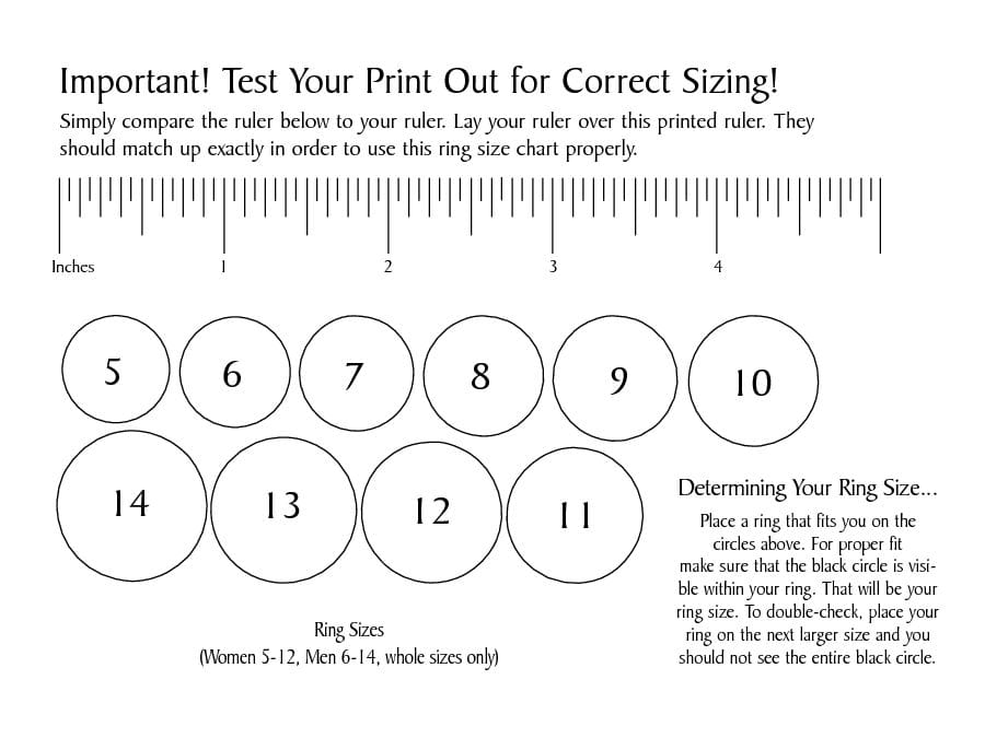 Free Printable Ring Sizer For Men