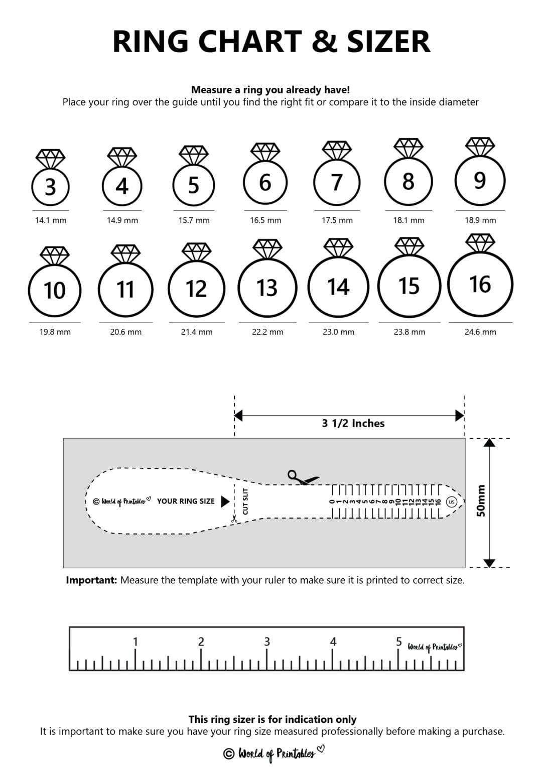 Free Printable Ring Sizer For Men