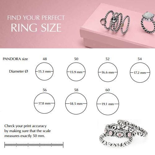 Pandora Ring Size Chart Printable