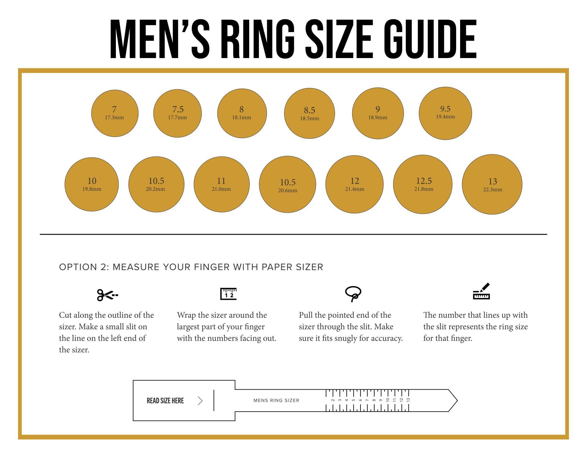 Ring Size Chart For Men: Get The Perfect Fit