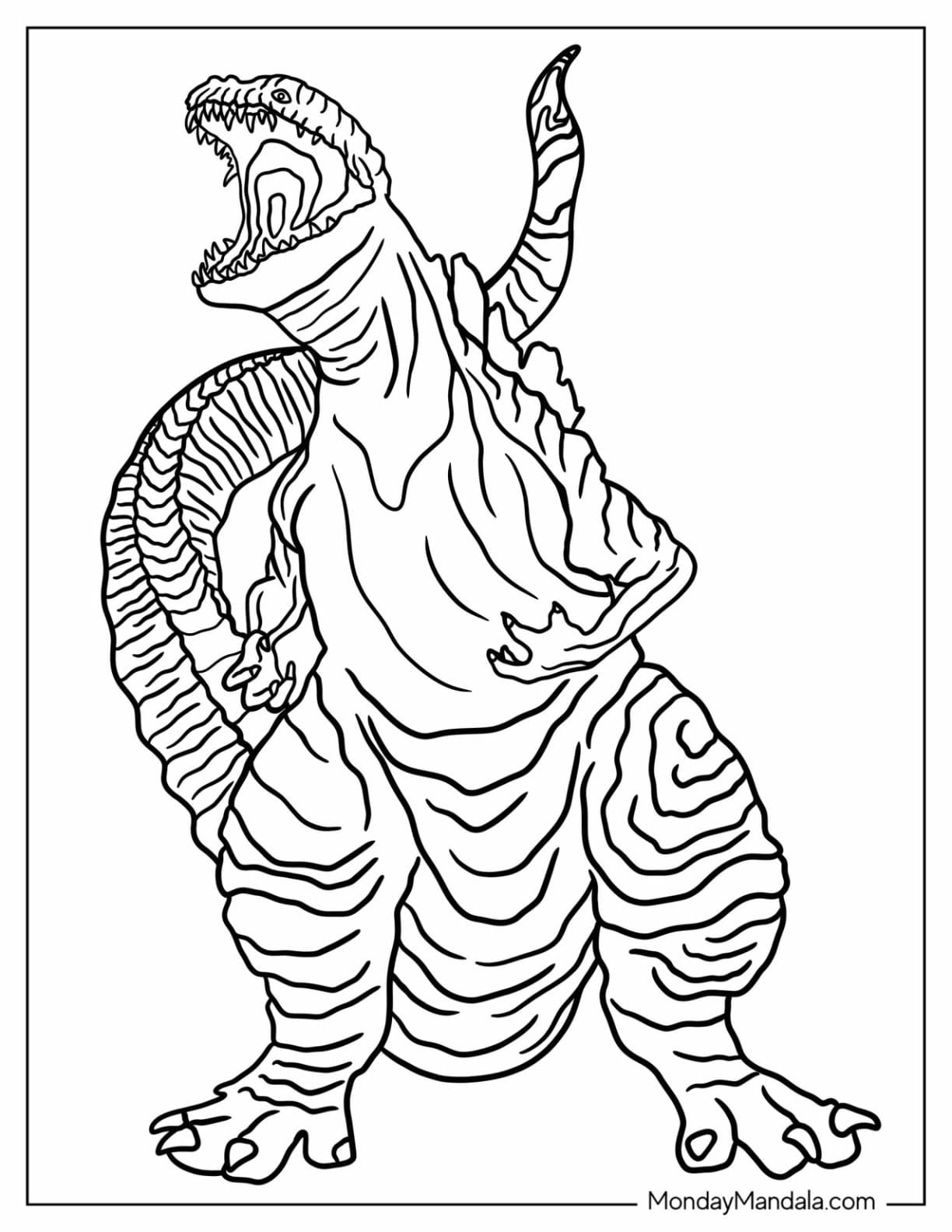 Coloring Pages Godzilla