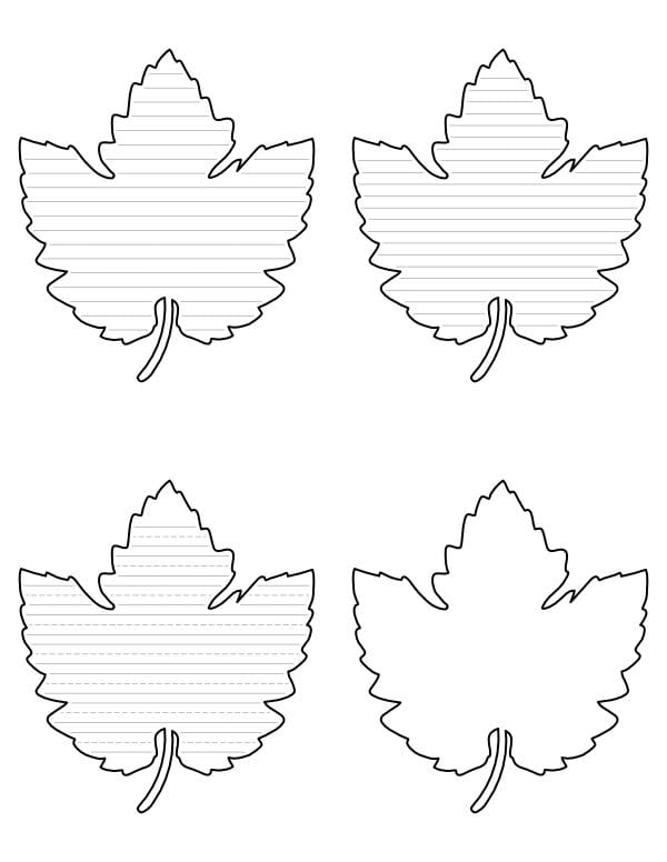 Grape Leaf Outline Patterns: DFX