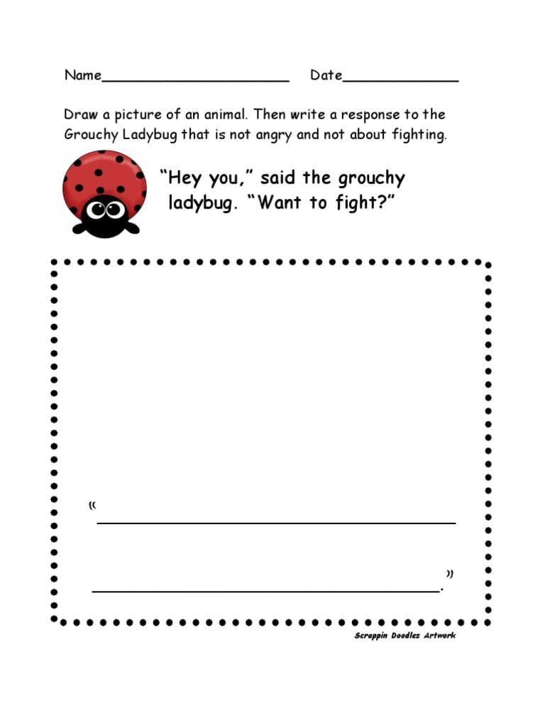 FREE Grouchy Ladybug Printables