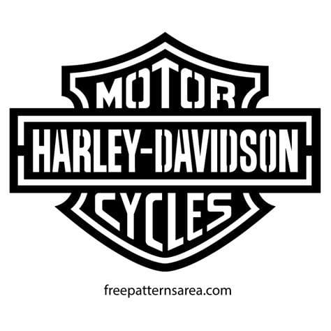 Printable Harley Davidson Logo Stencil