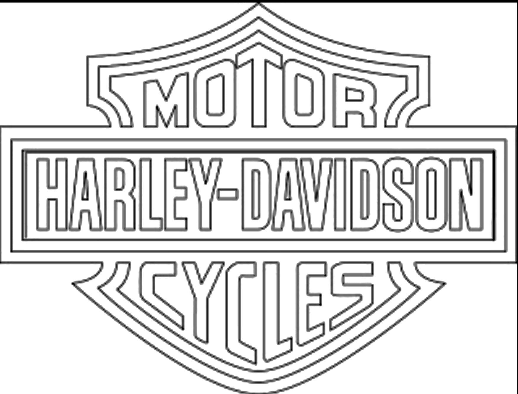 Harley Davidson Logo Stencil Vector