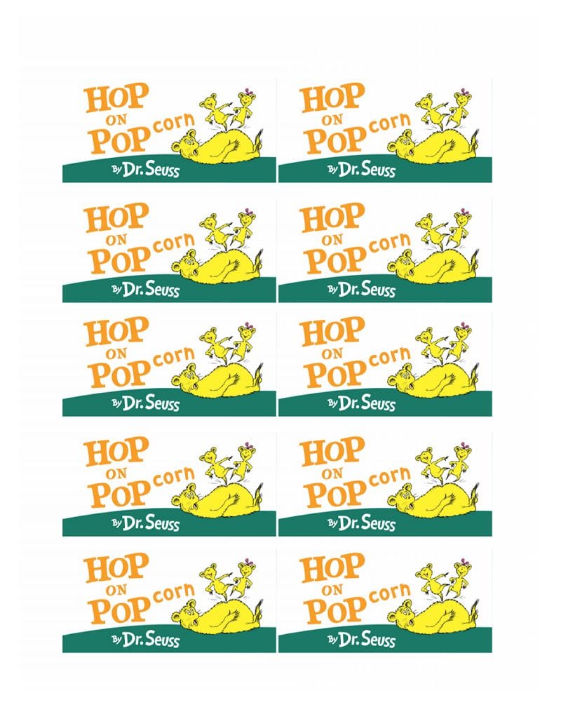 Printable Hop On Pop