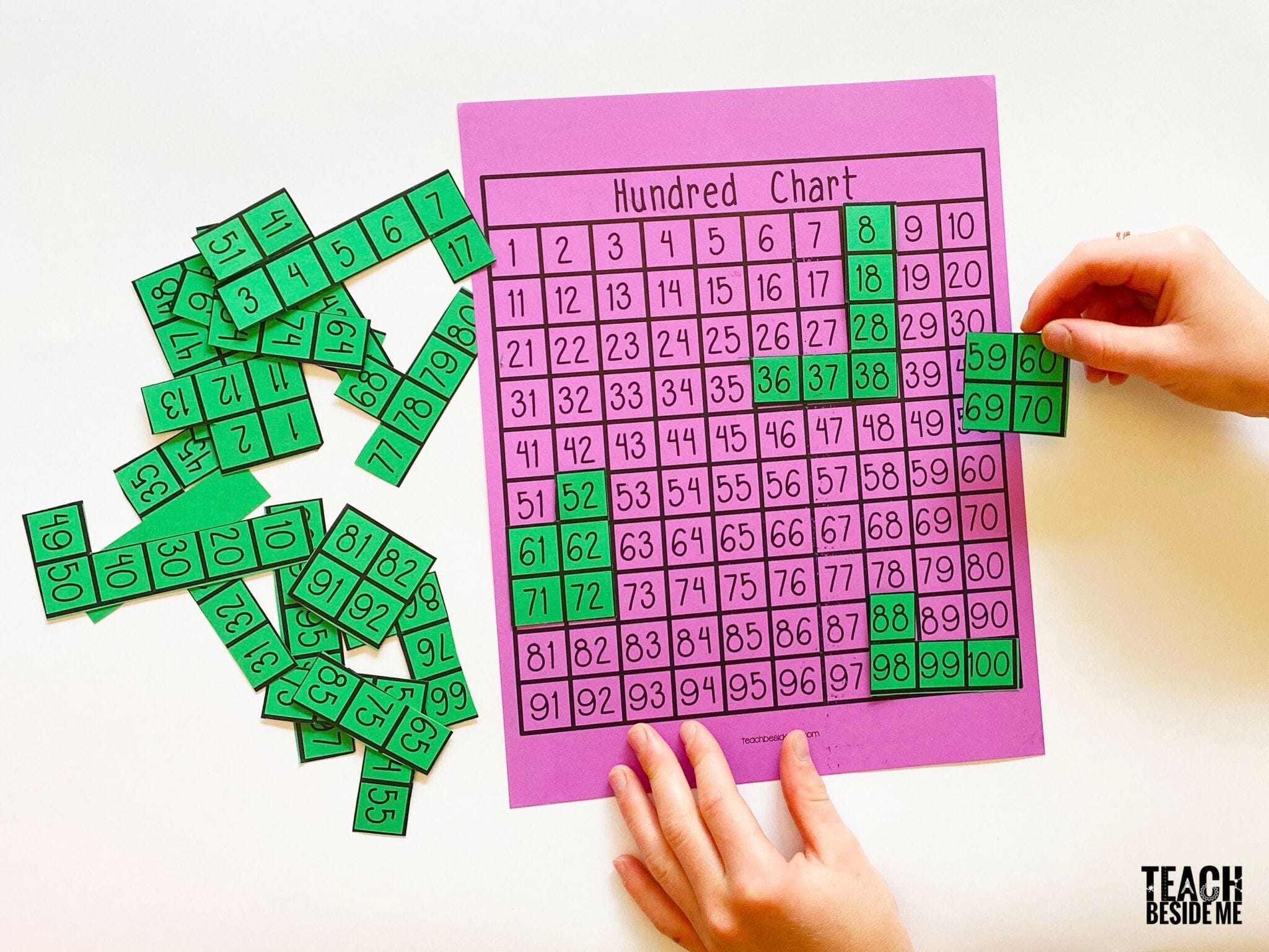 Hundred Chart Puzzle with Printable