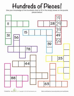 Free Hundred Board Puzzles (This Reading Mama)