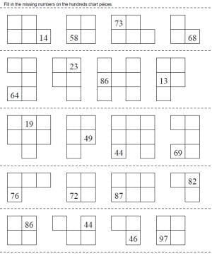 Free Printable Hundreds Chart Worksheets