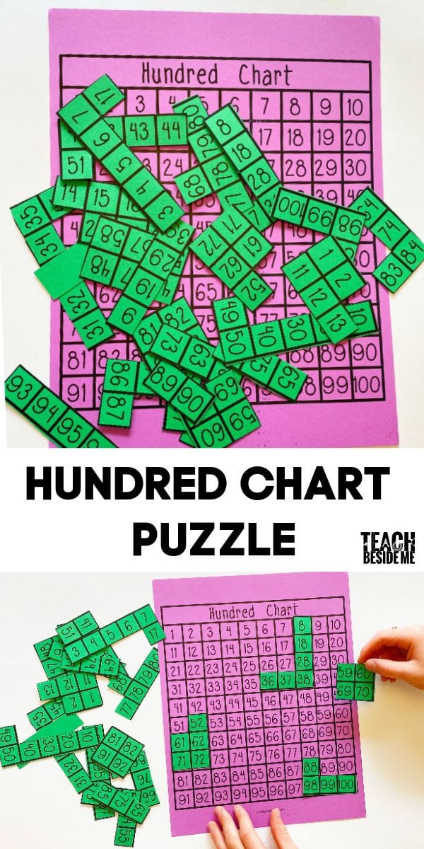 the free hundreds chart puzzles for kids to practice counting and