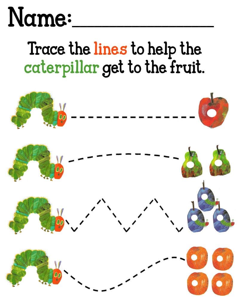 Printable The Very Hungry Caterpillar Worksheet